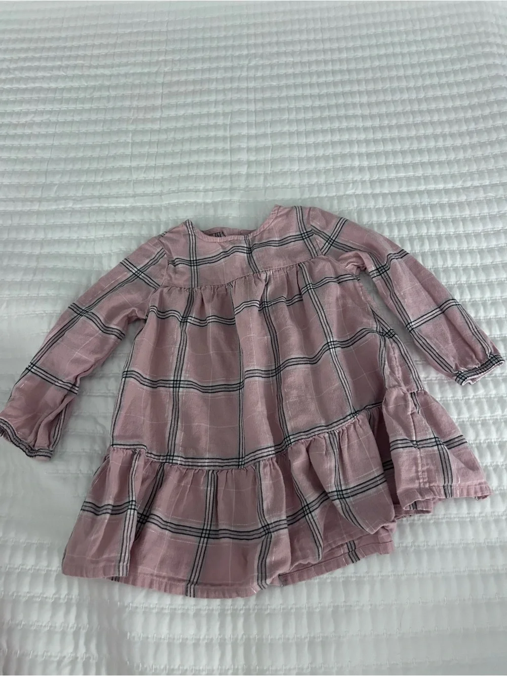 Carters Pink Plaid Ruffle Set with Matching Bloomers. Size 24M